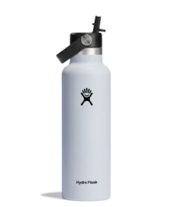 Hydro Flask Standard Mouth with Straw Cap 21oz/621ml - White