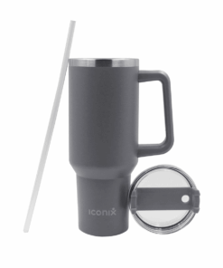 Iconix 1.2L Stainless Steel Thermo Travel Flask with handle - Grey