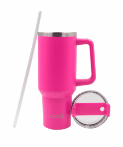 Iconix 1.2L Stainless Steel Thermo Travel Flask with handle - Hot Pink