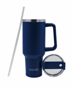 Iconix 1.2L Stainless Steel Thermo Travel Flask with handle - Navy Blue