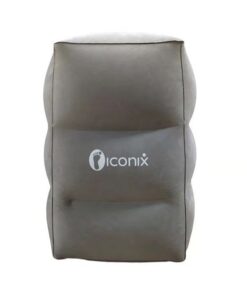 Iconix 3 Layer Adjustable Inflatable Travel Footrest with Air Pad - Grey