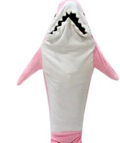 Iconix Fluffy Shark Sleeping Bag Blanket - Pink - M