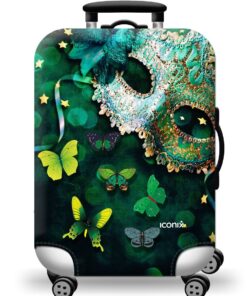 Iconix Printed Luggage Protector - Green Masked Beauty - M