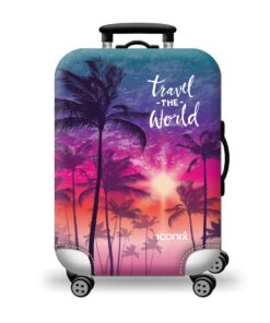 Iconix Printed Luggage Protector - World Traveler - L