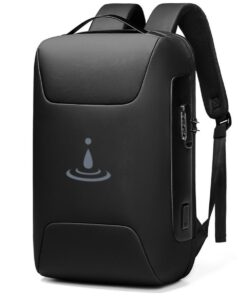 iDemoo Elite 16 Inch Laptop Backpack with USB Charging Port - Anti-Theft - Jet Black
