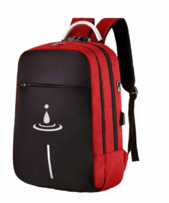 iDemoo Premium 16 Inch Laptop Backpack with USB Charging Port - Anti-Theft - Red