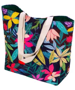 iDemoo Premium Travel-Shopping-Gym-Beach-Tote Bag - Tropical Ferns