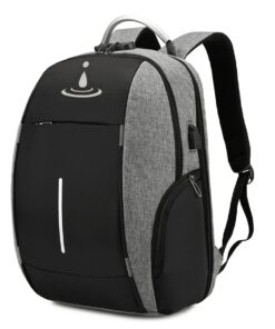 iDemoo Suisse 16 Inch Laptop Backpack with USB Charging Port - Anti-Theft - Grey