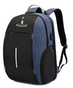 iDemoo Suisse 16 Inch Laptop Backpack with USB Charging Port - Anti-Theft - Yale Blue