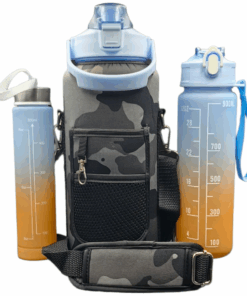 Ignite Hydration Motivational Drink Bottles - Set of 3 - Blue