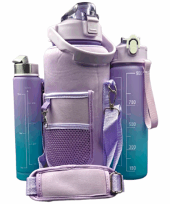 Ignite Hydration Motivational Drink Bottles - Set of 3 - Purple