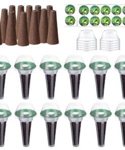 48 Piece Hydroponic Seed Pod Kit With Grow Sponges, Baskets, Domes, Labels