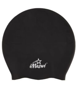 iMaswi Adults/Teens Extra Large XL Swim Caps - Braids/ Dreadlocks/Afro - Black