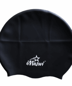 iMaswi Adults/Teens Large Swim Caps - Braids/ Dreadlocks/ Afro/ Curly hair - Black