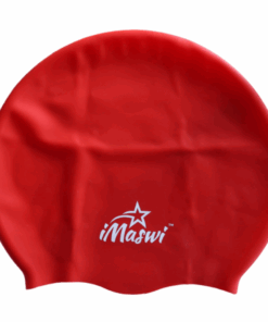 iMaswi Adults/Teens Large Swim Caps - Braids/ Dreadlocks/ Afro/ Curly hair - Red