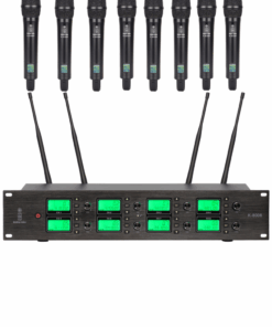 Imix Profestional 8 Channel Microphone with 8 Handheld Adjustable Freq