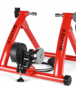 Indoor Magnetic Resistance Bike Trainer with Handlebar Controller - Red