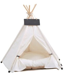 Indoor Pet Dog Cat Tepee Tent With Cushion