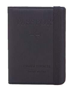 Infinite Travel Passport Holder with RFID Protection - Black