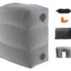 Inflatable Travel Footrest -Neck Pillow, Sleep Mask, And Ear Plugs Pack