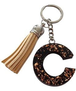 Initial C Keychain - Copper