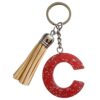 Initial C Keychain - Magenta Semi see-through