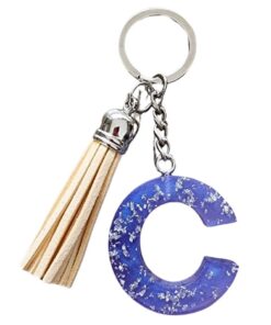 Initial C Keychain - Misty Lavender Semi see-through