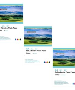 INKWAREHOUSE 135 GSM Self Adhesive Gloss Photo Paper A4 -50 Sheets(combox3)