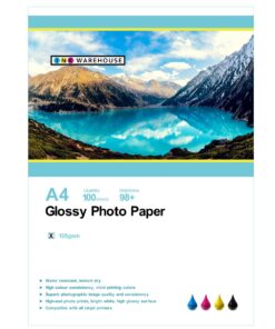 INKWAREHOUSE A4 135 GSM High Gloss Photo Paper - 100 Sheets