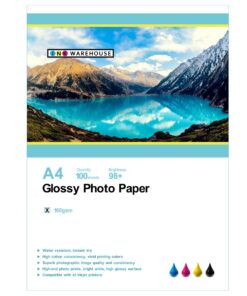 INKWAREHOUSE A4 160 GSM High Gloss Photo Paper - 100 Sheets