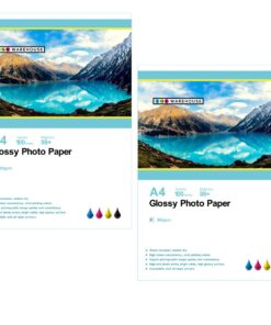 INKWAREHOUSE A4 160 GSM High Gloss Photo Paper - 100 Sheets x 2