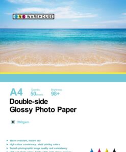 INKWAREHOUSE A4 200 GSM Double-side Gloss Photo Paper - 50 Sheets