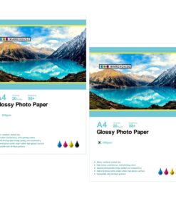 INKWAREHOUSE A4 260 GSM High Gloss Photo Paper - 20 Sheets (COMBO X 2)