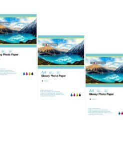 INKWAREHOUSE A4 Single Sided Glossy Photo Paper 100 Sheets 115 gram x 3