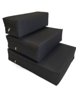 Innolife Dog Steps - Detachable 3 Step Dog/Cat High Density Foam Pet Stairs - Black