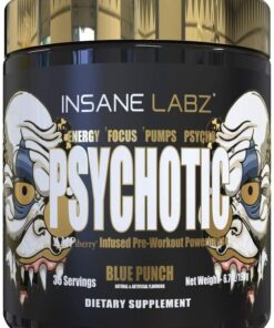Insane Labz Psychotic Gold Pre-Workout Powder Blue Punch - 190g
