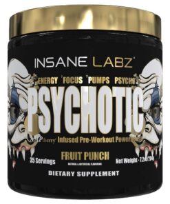 Insane Labz Psychotic Gold Pre-Workout Powder Fruit Punch - 204g