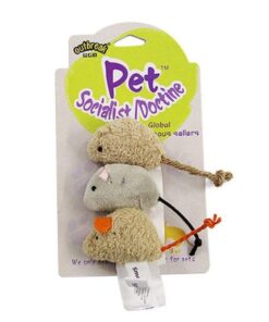 Interactive Catnip Cat Toy Set of 3 Mice