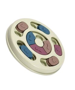 Interactive Dog Round Puzzle Game Toy Treat Dispenser Slow Feeder - Green