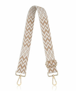 Interchangeable & Adjustable Bag Strap - Beige Aztec