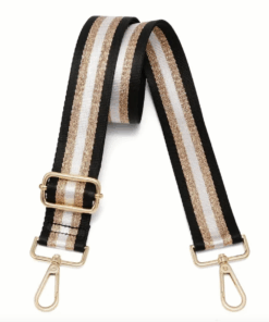 Interchangeable & Adjustable Bag Strap - Black Stripe