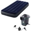 Intex - Airbed Dura-Beam Downy (Single) and Electric Air Pump With Nozzles