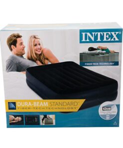 Intex Double Air-Bed with Pillow Rest (With Pump) - Black