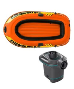 Intex - Explorer Pro 200 Boat & 220-240V Quick-Fill Ac Electric Pump