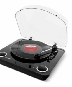 ION Max LP Conversion Turntable with Stereo Speakers - Black