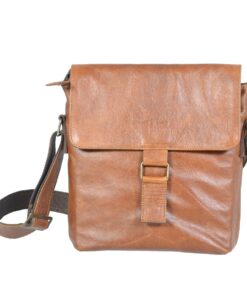 iPad Messenger Leather Bag - Pecan