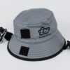 Island Style Waterproof Ripstop Silver / Grey Surf Hat with chin strap - L-XL