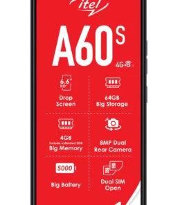 Itel A60S 64GB DS Shadow Black