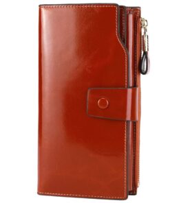 Itslife Women's RFID Blocking Luxury Wallet - Dark Brown