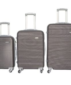 IYH-Quality 3 Piece Hard Outer Shell Luggage Set - Brown